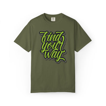 Find Your Way Direction Guidance Tee Exploration Adventure Destination Unisex Heavy Cotton T-Shirt