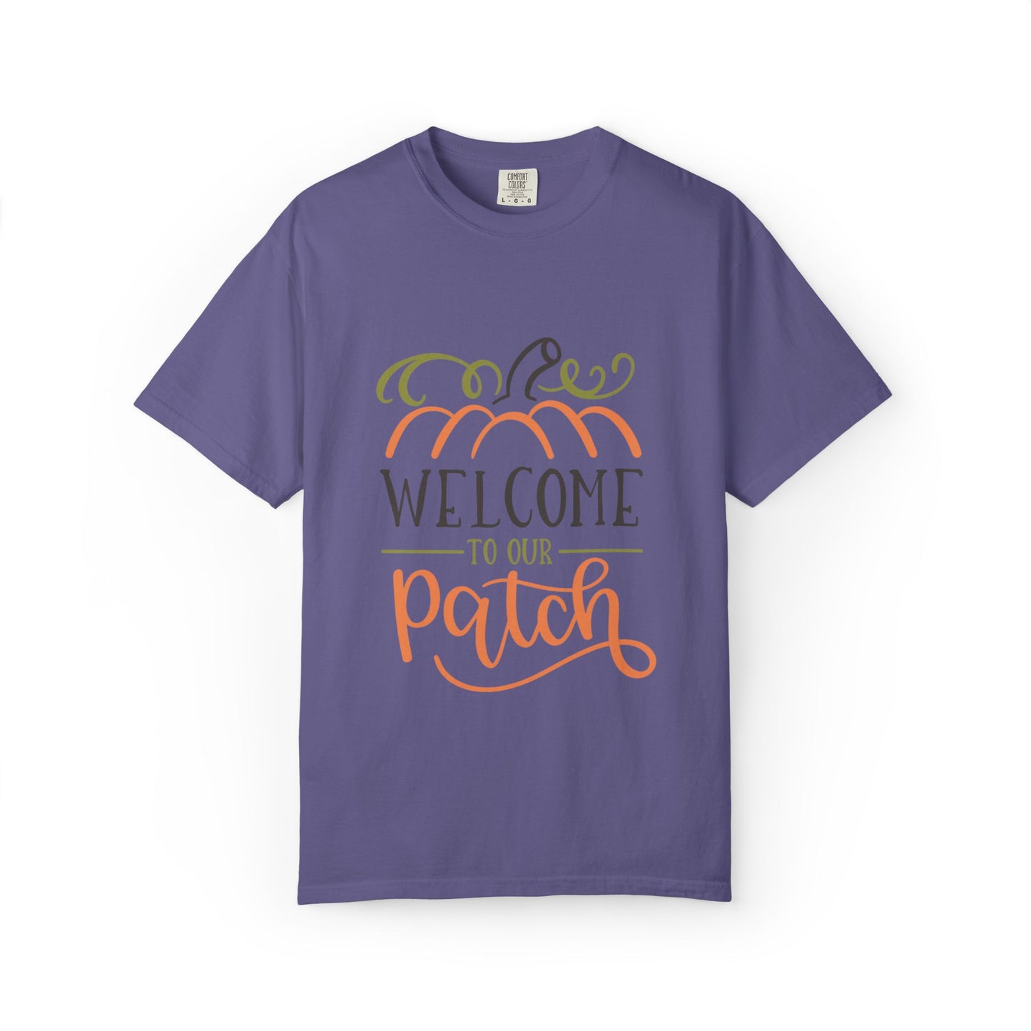 Welcome To Our Patch Harvest Festival Autumn Pumpkins Tee Fall Activities Farm Visit Family Fun Unisex Heavy Cotton T-Shirt