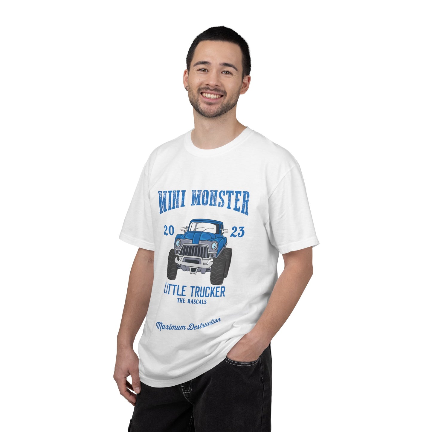 Funny Mini Monster Truck Manic Speed Truck Power Sarcastic Extreme Adventure Four-Wheel Drive Unisex Heavy Cotton T-Shirt