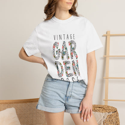 Vintage Garden Rose Heartwarming Lovely Trendy Tee Sweet Charismatic Beautiful Fragrance Happiness Unisex Heavy Cotton T-Shirt