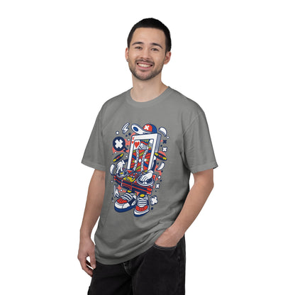 Dj King Play Card Hip Hop Vibes Trends Pop Visuals Tee Remixes Music Producer Unisex Heavy Cotton T-Shirt