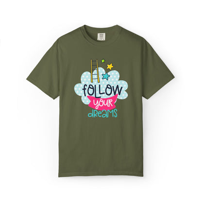 Follow Your Dreams Aspiration Determination Courage Night Wishes Unisex Heavy Cotton T-Shirt