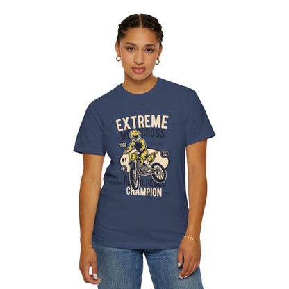Extreme Champion Epic Trail Exploration Tee Thrill-Seeking Stunt Mastery Downhill Rush Unisex Heavy Cotton T-Shirt