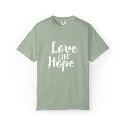 Love live hope Modern Tee Achievement Self-Improvement Unisex Heavy Cotton T-Shirt