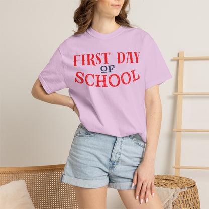 Funny First Day School Learning Legend Super Scholar Junior Geniuses Science Star Student’s Day Unisex Heavy Cotton T-Shirt