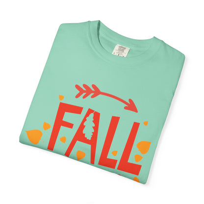 Fall Y’all Breeze Leaves Christmas Tee Jingle Bells Falling Beauty Holiday Spirit Unisex Heavy Cotton T-Shirt