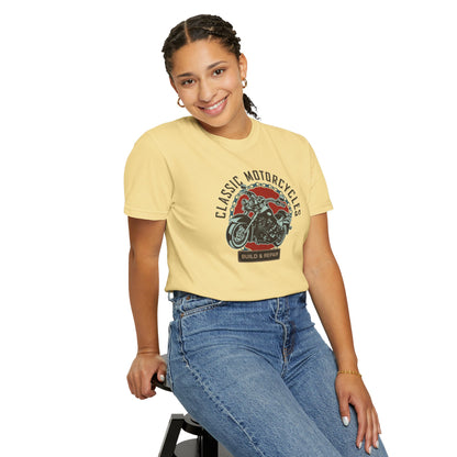 Classic Motorcycles Custom Engine Club Motorbike Lovers Trendy Tee High-speed Rider Adventure Racer Unisex Heavy Cotton T-Shirt