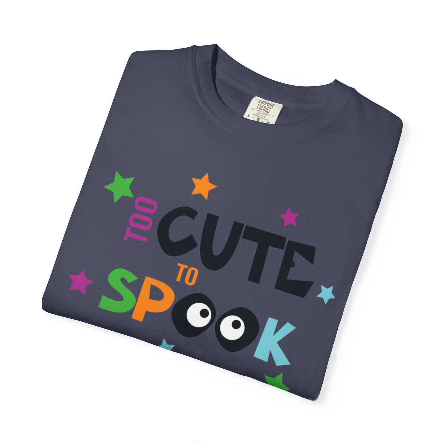 Too Cute To Spook Ghosts Halloween Funny Stylish Tee Spider webs Pumpkins Unisex Heavy Cotton T-Shirt