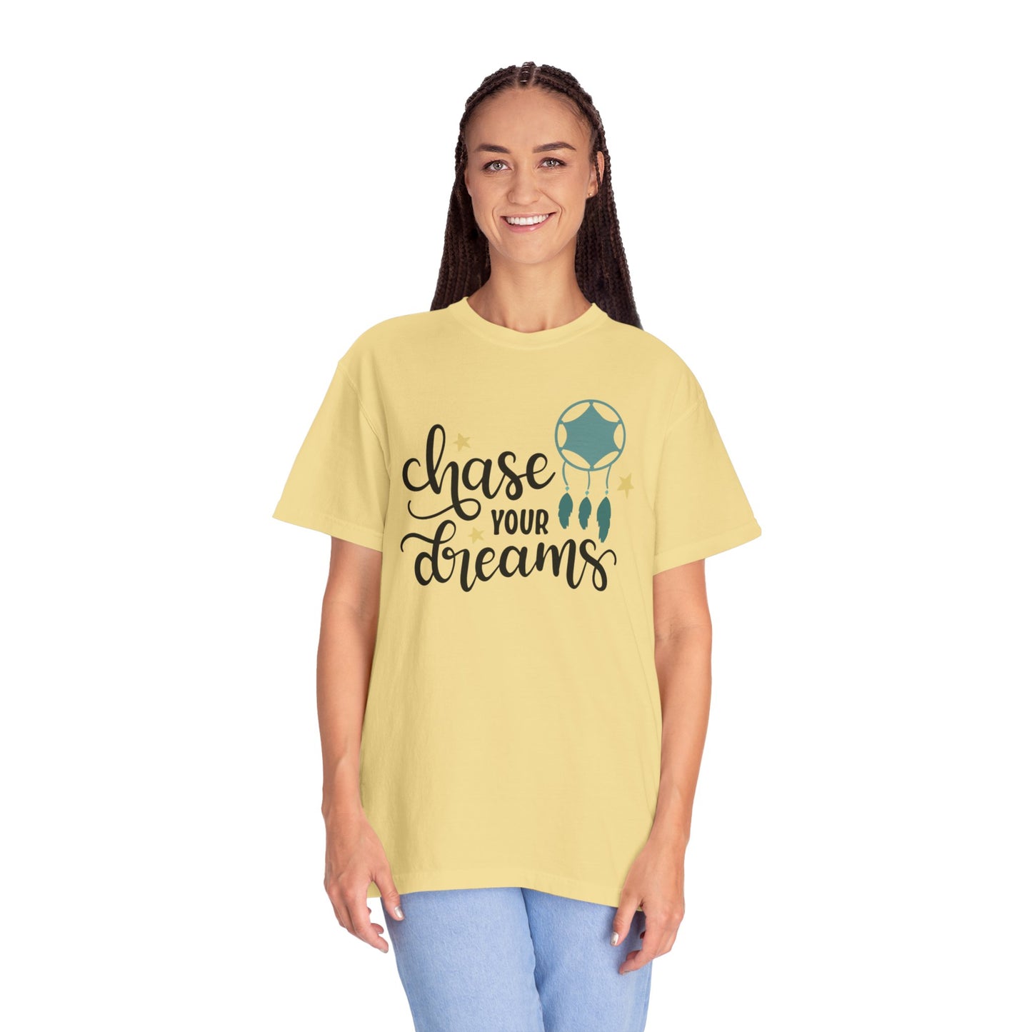Chase Your Dreams Creativity Imagination Tee Determination Reach For The Stars Unisex Heavy Cotton T-Shirt