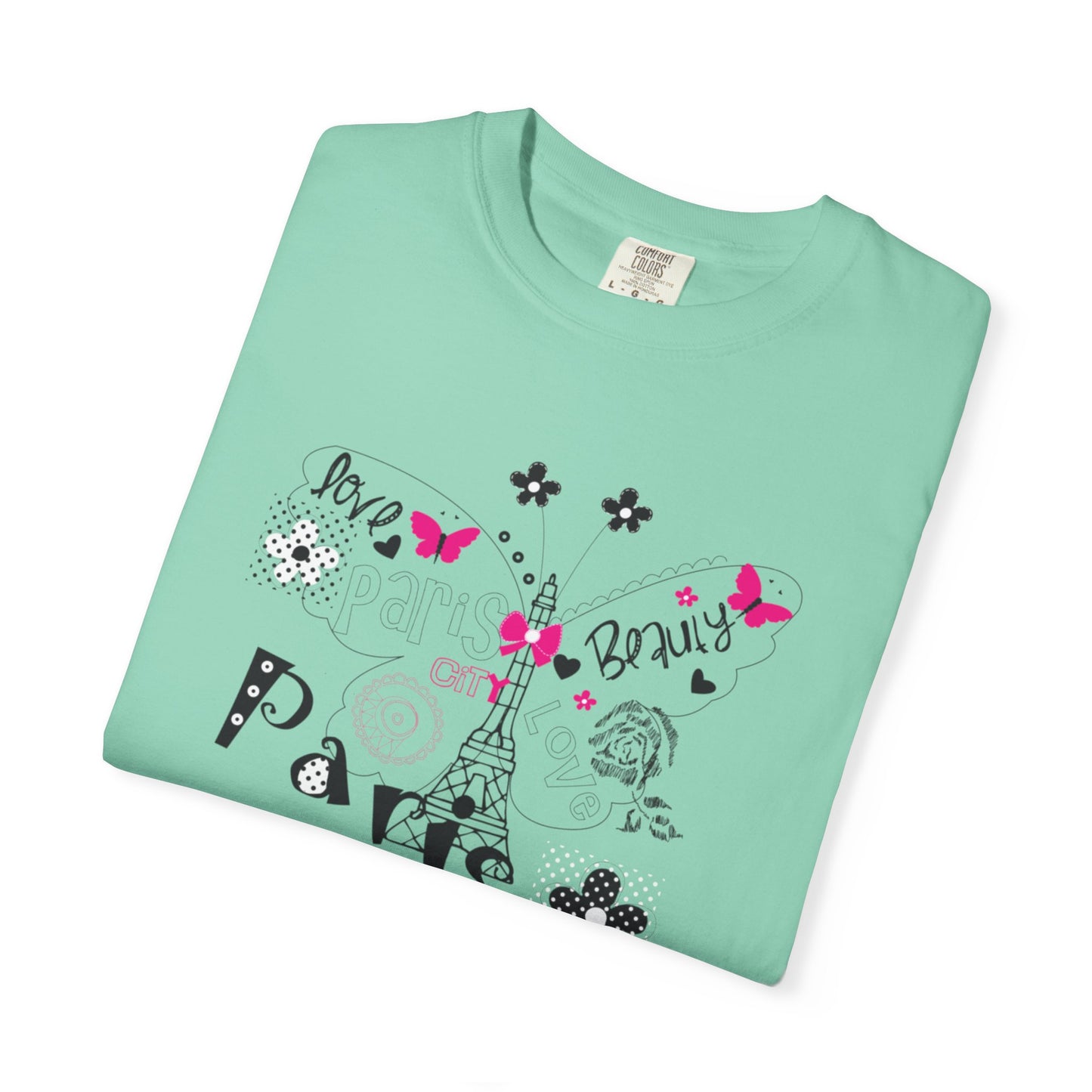 Paris Love Honeymoon Spots Candlelit Dinners Couples’ Tee Retreats Paris Fashion Unisex Heavy Cotton T-Shirt