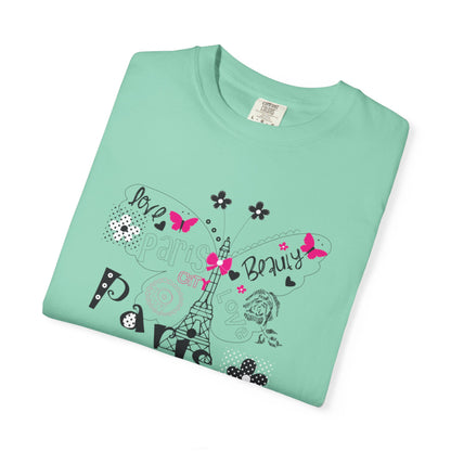 Paris Love Honeymoon Spots Candlelit Dinners Couples’ Tee Retreats Paris Fashion Unisex Heavy Cotton T-Shirt