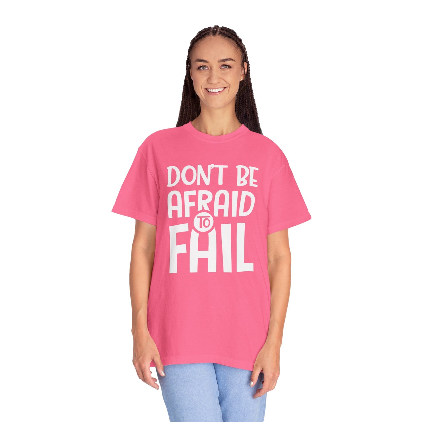 Motivational Don’t Be Afraid To Fail Hard Work Rise Above Positivity Determination Progress Dedication Unisex Heavy Cotton T-Shirt