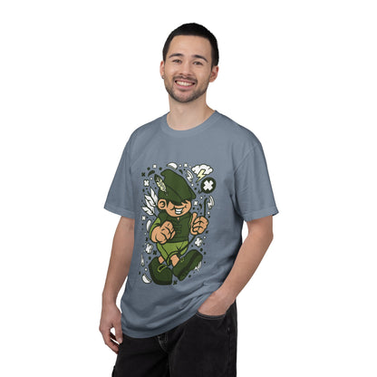Rhino Robin Hood Folklore Mashup Tee Forest Guardian Adventure Story Fantasy Character Unisex Heavy Cotton T-Shirt
