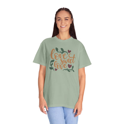 Love Sweet Love Boundless Love Affection Lover’s Tee Infinite Bliss Butterfly Kisses Evergreen Romance Unisex Heavy Cotton T-Shirt