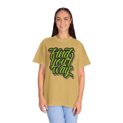 Find Your Way Direction Guidance Tee Exploration Adventure Destination Unisex Heavy Cotton T-Shirt