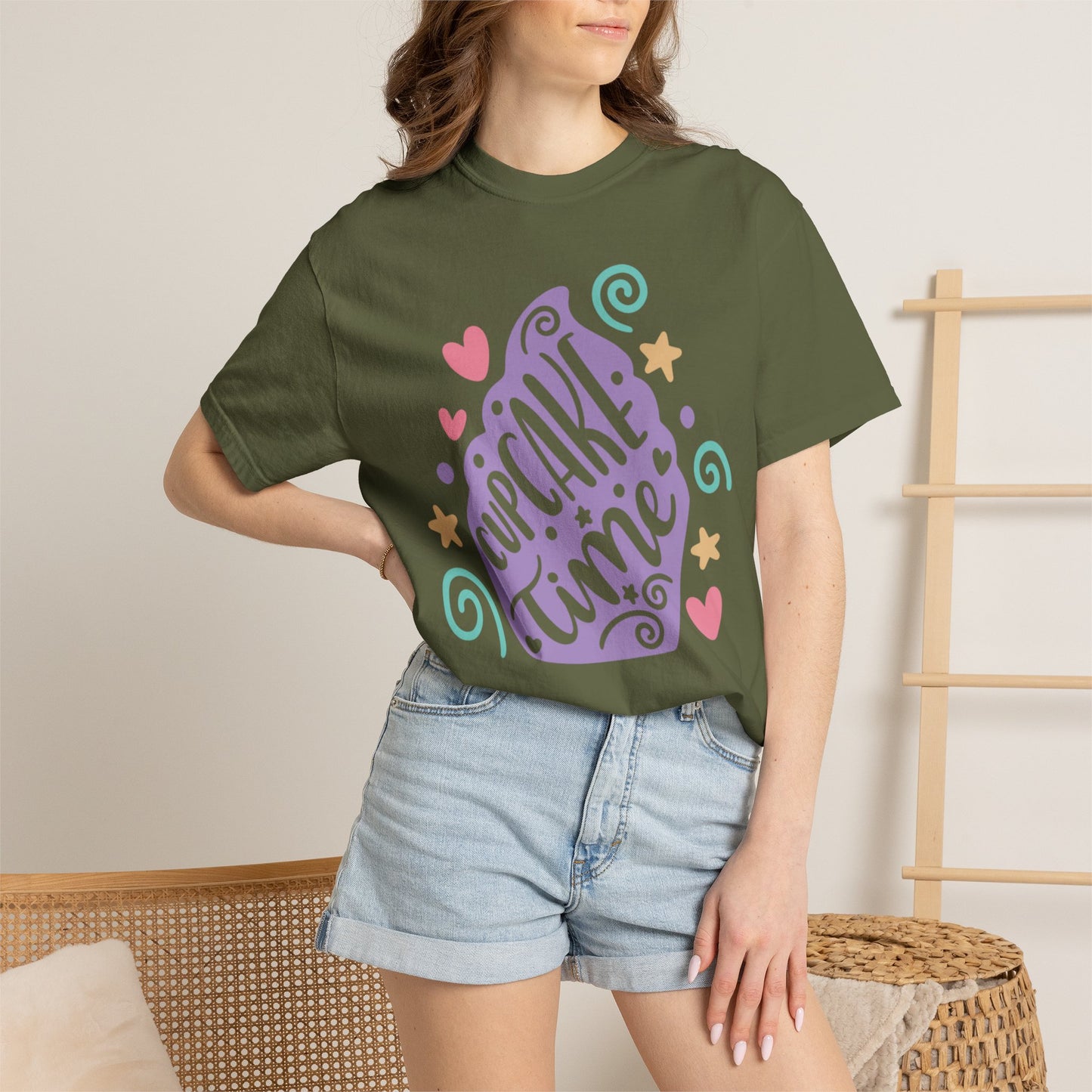 Cupcake Time Mysterious Flavors Tee Delicious Deception Stealthy Sweets Unisex Heavy Cotton T-Shirt