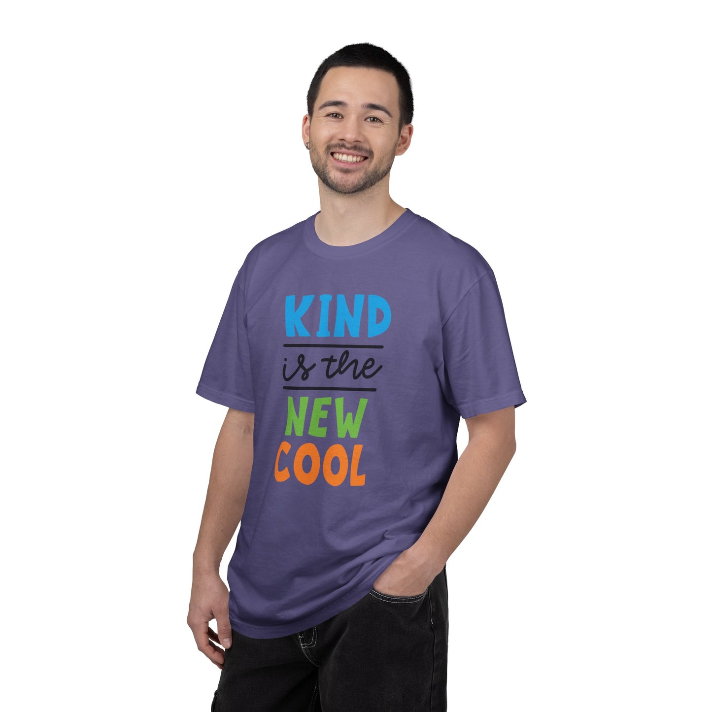 Kind Is The New Cool Positive Affirmation Tee Heartfelt Advice Inspirational Words Unisex Heavy Cotton T-Shirt