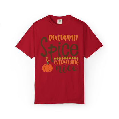 Pumpkin Spice & Everything Nice Halloween Autumn Delight Pumpkin Lovers Tee Seasonal Spices Fall Fusion Unisex Heavy Cotton T-Shirt