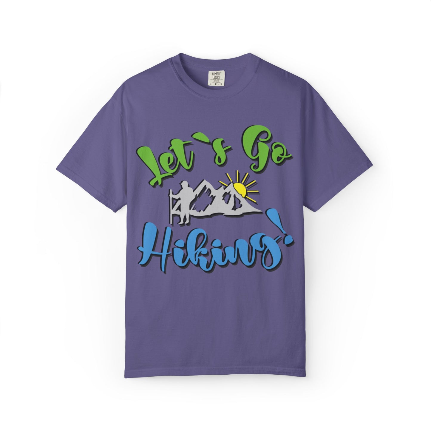 Let’s Go Hiking! Trendy Tee Adventure Mountain Hut Fun Activities Unisex Heavy Cotton T-Shirt
