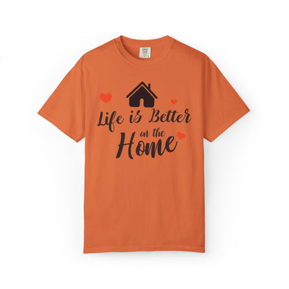 Life Is Better On The Home Peaceful Paradise Tee Cherished Space Heartfelt Haven Unisex Heavy Cotton T-Shirt