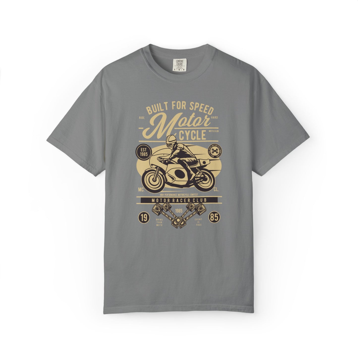 Built For Speed Motorcycle Custom Engine Club Motorbike Lovers Trendy Tee High-speed Rider Adventure Racer Unisex Heavy Cotton T-Shirt