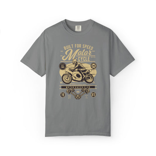 Built For Speed Motorcycle Custom Engine Club Motorbike Lovers Trendy Tee High-speed Rider Adventure Racer Unisex Heavy Cotton T-Shirt