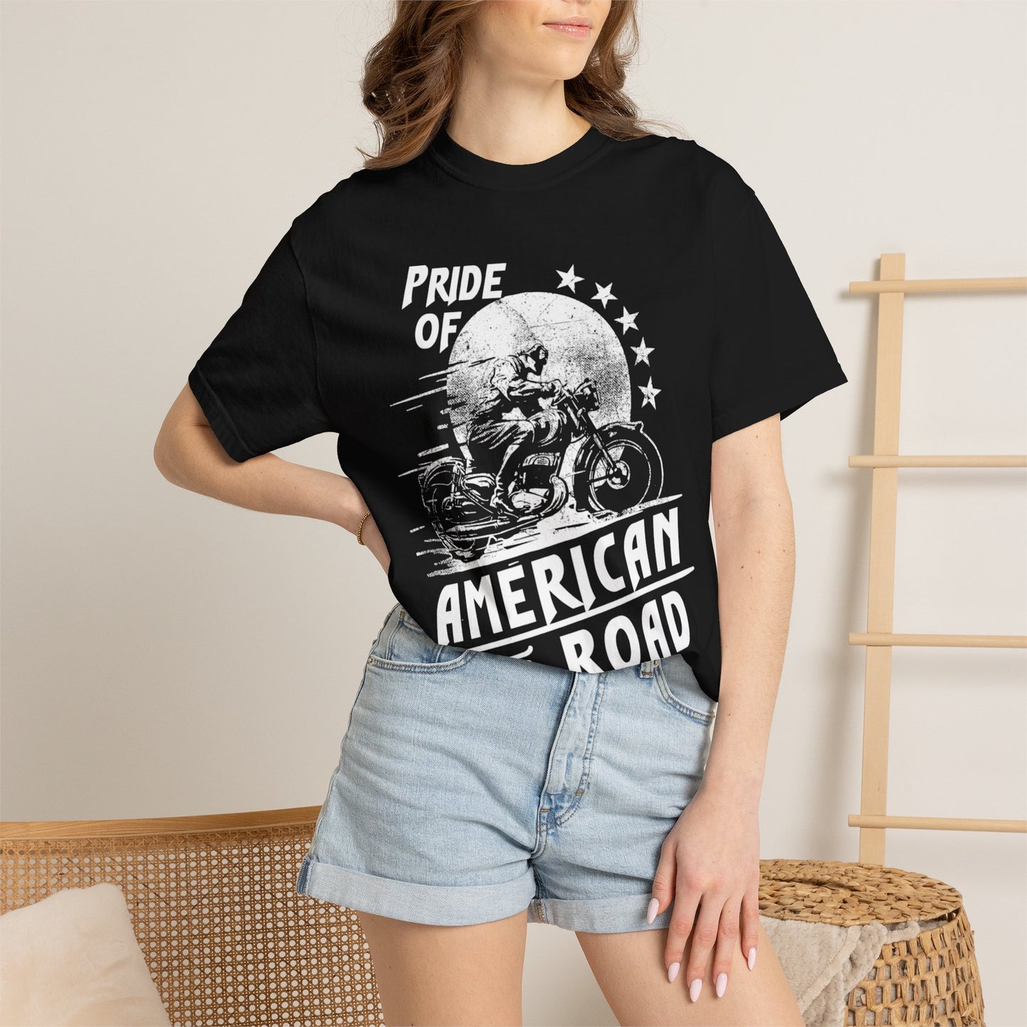 Vintage Pride Of The American Road 1973 Nostalgic Trendy Tee Motorcycle Classic Ride Legendary Bike Unisex Heavy Cotton T-Shirt