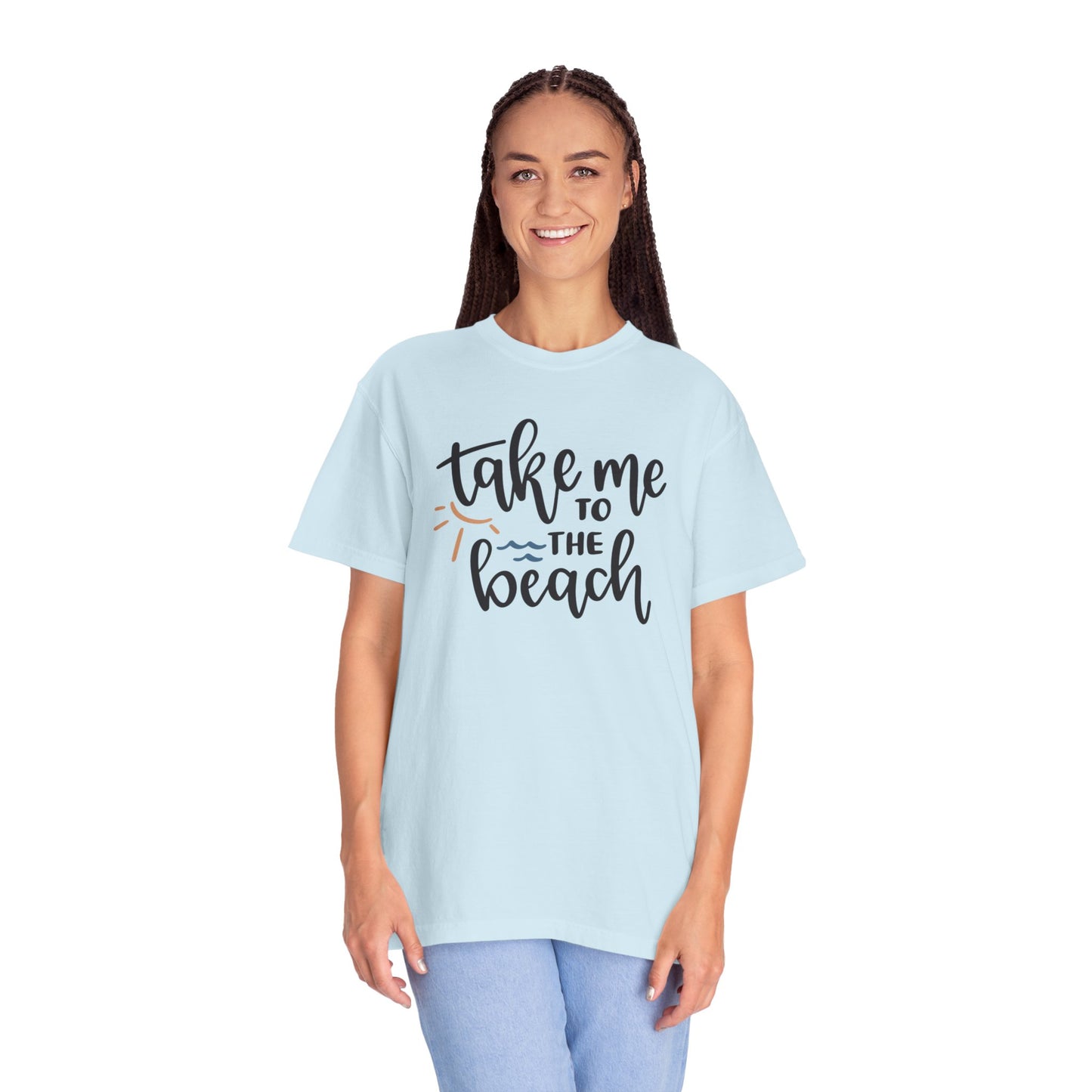 Take Me To The Beach Sunset Vibes Ocean Tee Sandy Celebration Adventure Camp Unisex Heavy Cotton T-Shirt