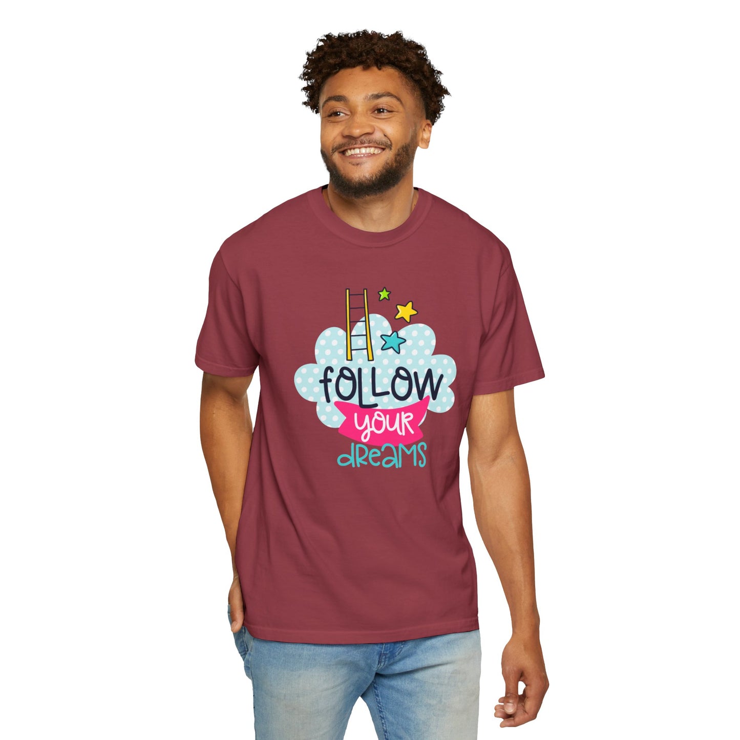 Follow Your Dreams Aspiration Determination Courage Night Wishes Unisex Heavy Cotton T-Shirt