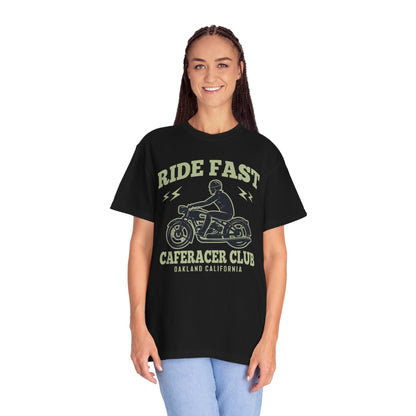 Thriller Ride Fast Caferacer Motorcycle Club Bike Lovers High-speed Adventure Bike Unisex Heavy Cotton T-Shirt