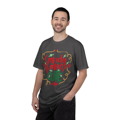 Candy Cane Cutie Enjoying Tee Tiny Helpers Jingle Bell Bling Festival Season Merry Christmas Unisex Heavy Cotton T-Shirt