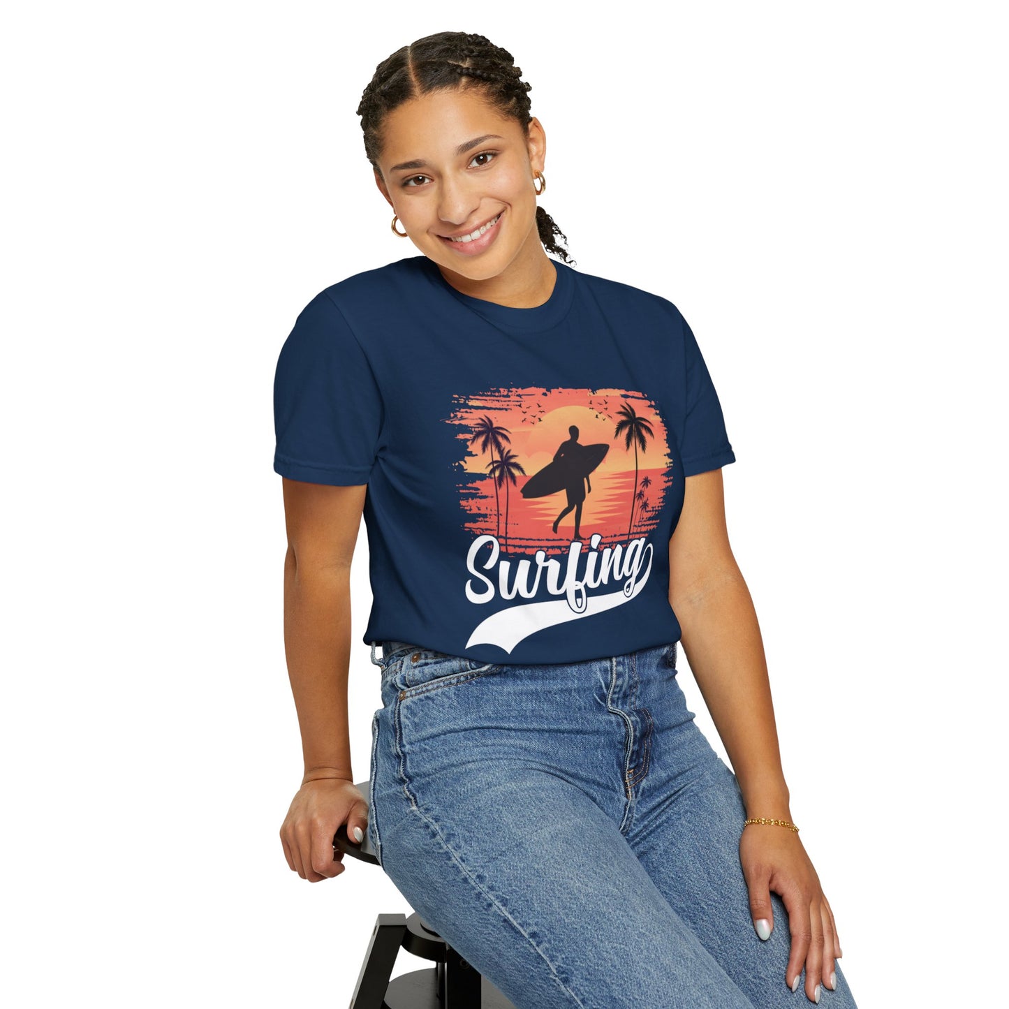 Exciting Surfing Catch The Wave Barrels & Breaks Shortboard Beach Vibes Unisex Heavy Cotton T-Shirt