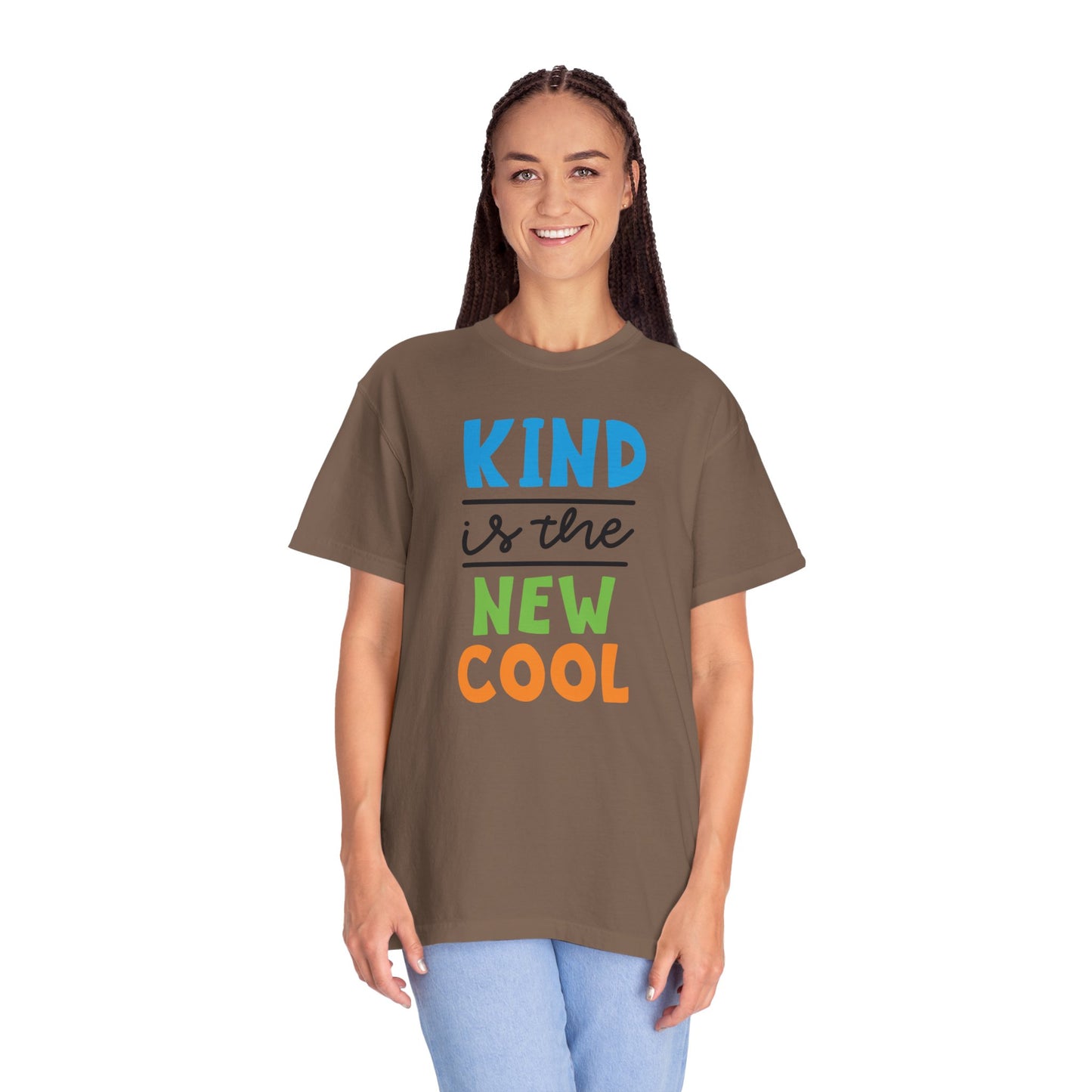 Kind Is The New Cool Positive Affirmation Tee Heartfelt Advice Inspirational Words Unisex Heavy Cotton T-Shirt