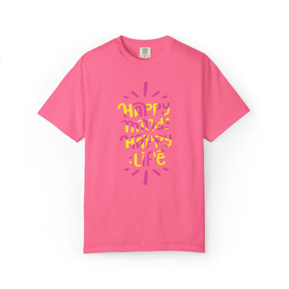 Happy Mind Happy Life Love Hope Worship Eternity Tee Peaceful Living Religious Beliefs Unisex Heavy Cotton T-Shirt