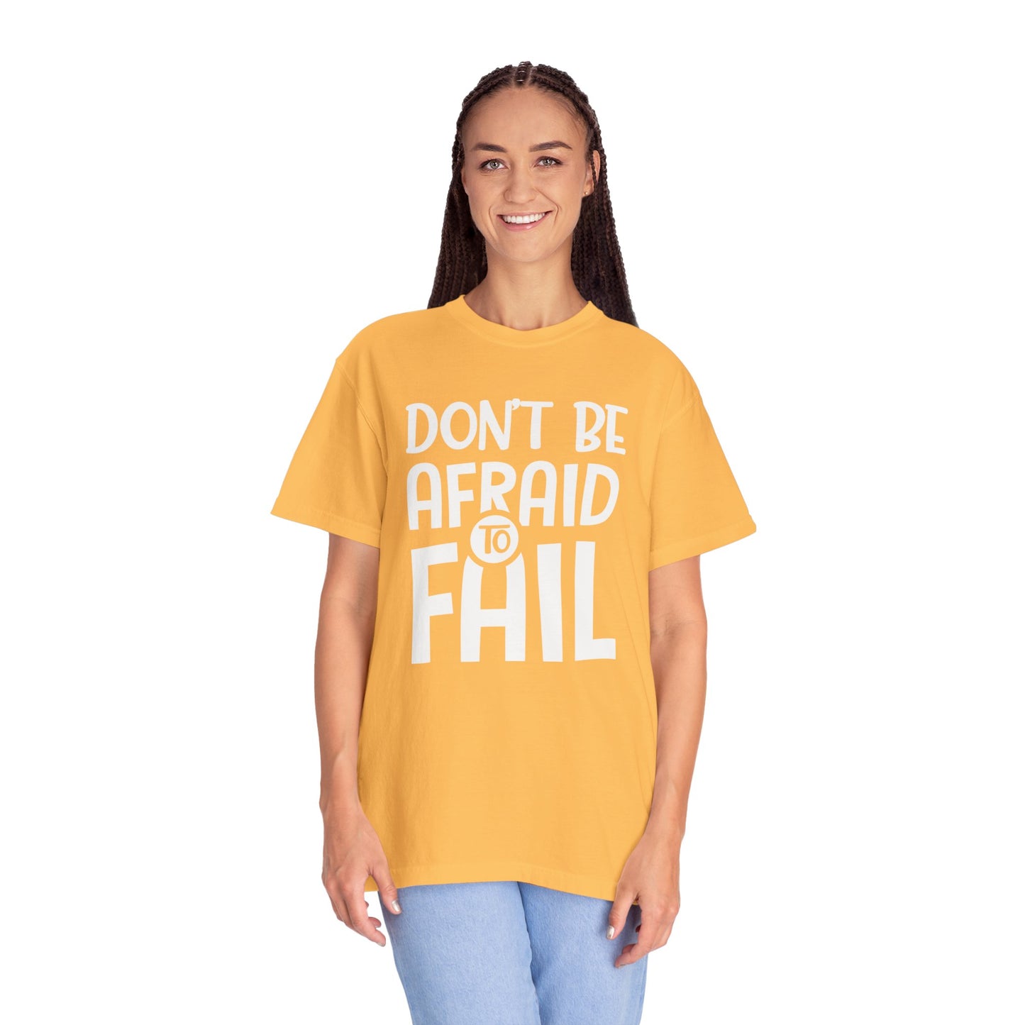 Motivational Don’t Be Afraid To Fail Hard Work Rise Above Positivity Determination Progress Dedication Unisex Heavy Cotton T-Shirt