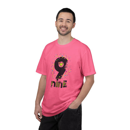 9 Nine Number Flowers Heartwarming Lovely Trendy Tee Sweet Charismatic Beautiful Fragrance Rose Unisex Heavy Cotton T-Shirt