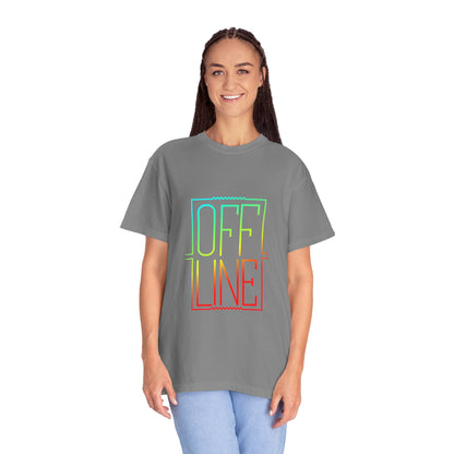 Offline Tech-Free Funny Tee Unplugged Disconnect Relaxation Peaceful Living No Screen Digital Break Unisex Heavy Cotton T-Shirt