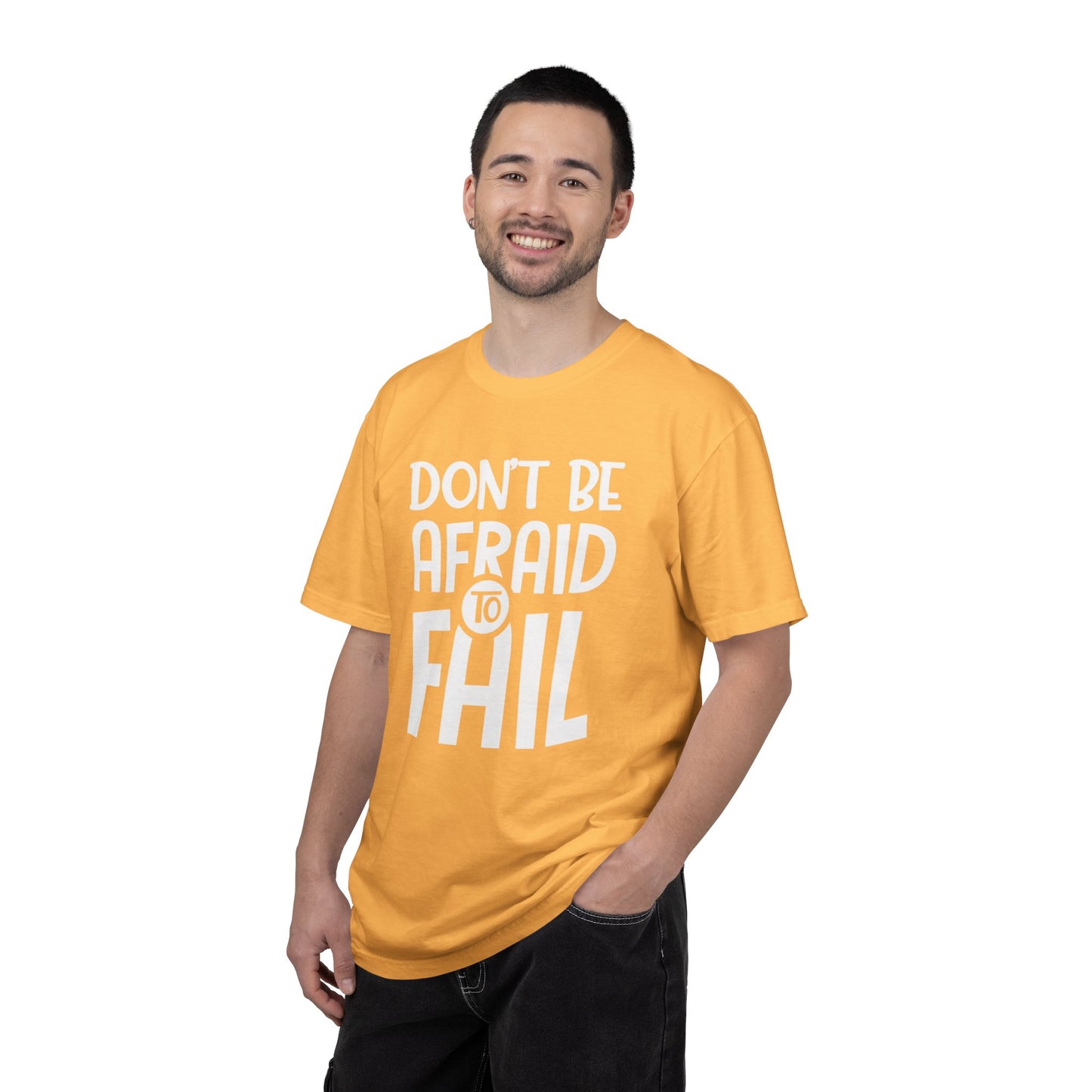 Motivational Don’t Be Afraid To Fail Hard Work Rise Above Positivity Determination Progress Dedication Unisex Heavy Cotton T-Shirt