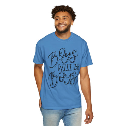 Funny Boys Will Be Boys Rule Heartwarming Sarcastic Decent Lovely Trendy Tee Sweet Stubborn Handsome Unisex Heavy Cotton T-Shirt