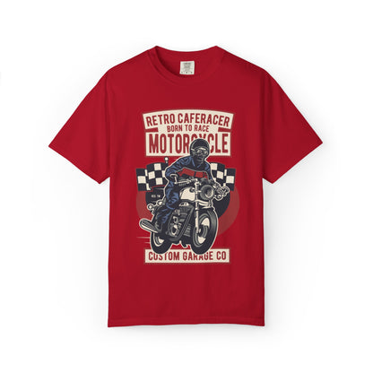 Retro Caferacer Vintage King Of The Road Classic Tee Bike Speed Racing Enthusiast Unisex Heavy Cotton T-Shirt