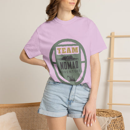 Team Nomad Constant Movement Discovery Freedom Adventure Enthusiasts Unisex Heavy Cotton T-Shirt