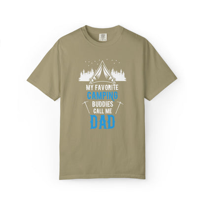 Funny My Favorite Camping Buddies Call Me Dad Sarcastic Adventure Mountains Hiking Stars Unisex Heavy Cotton T-Shirt