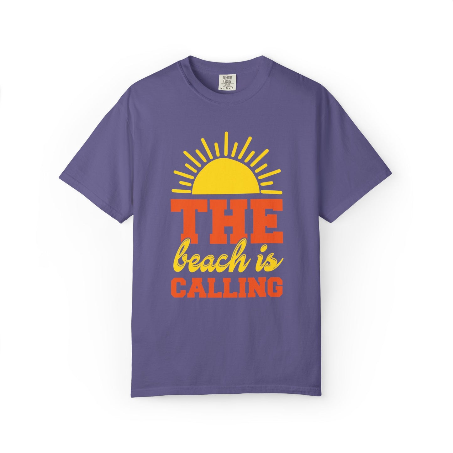 Enjoyable The Beach Is Calling Beach Life Sun Sand Sea Sun Kissed Sea Breeze Beach Sun Glasses Palm Trees Unisex Heavy Cotton T-Shirt