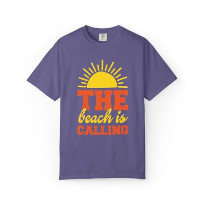 Enjoyable The Beach Is Calling Beach Life Sun Sand Sea Sun Kissed Sea Breeze Beach Sun Glasses Palm Trees Unisex Heavy Cotton T-Shirt