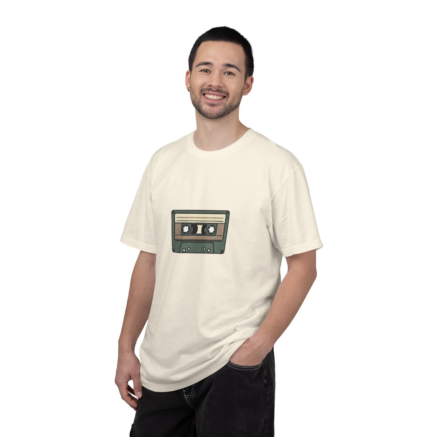 Audio Cassette - of Unisex Garment-Dyed T-shirt