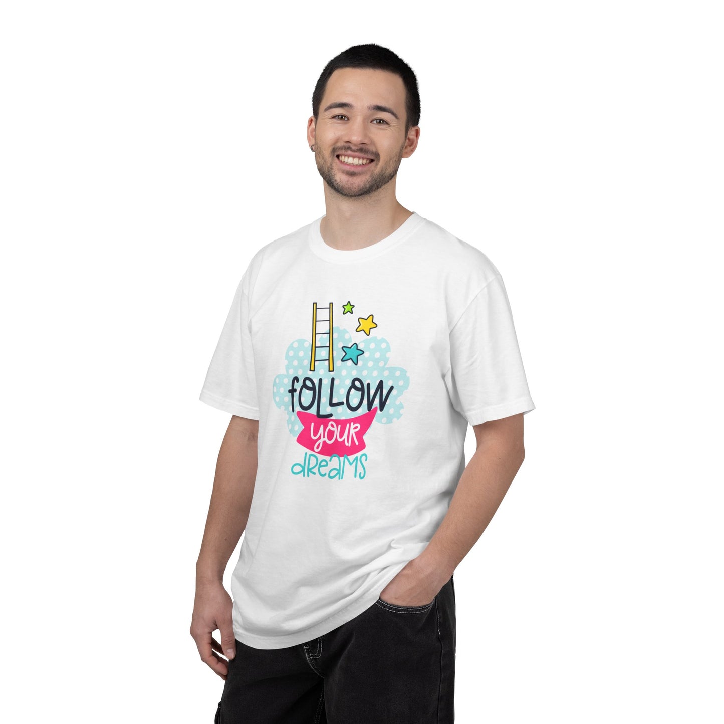 Follow Your Dreams Aspiration Determination Courage Night Wishes Unisex Heavy Cotton T-Shirt