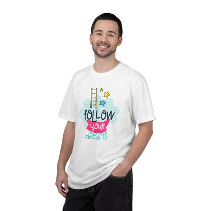 Follow Your Dreams Aspiration Determination Courage Night Wishes Unisex Heavy Cotton T-Shirt