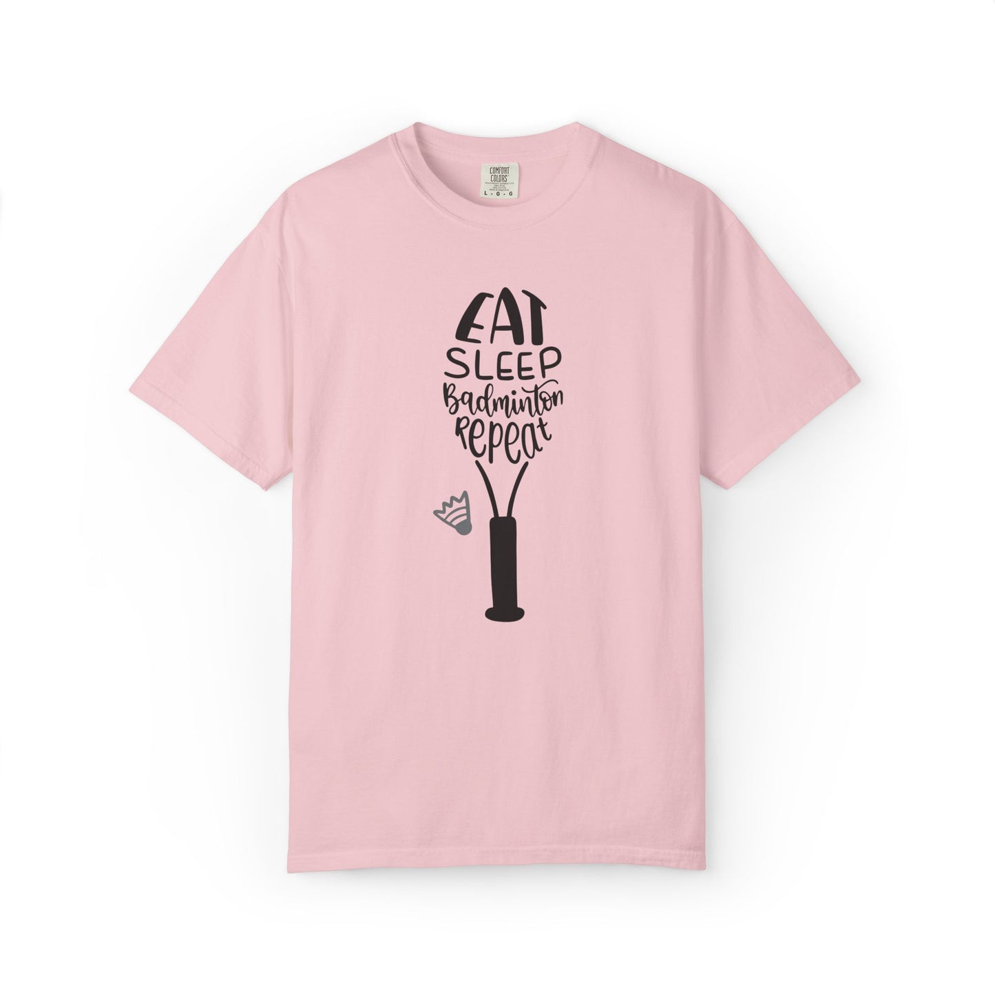 Eat Sleep Badminton Repeat Stay Active Motivation Tee Winning Attitude Sports Dedication Shuttlecock Addiction Unisex Heavy Cotton T-Shirt