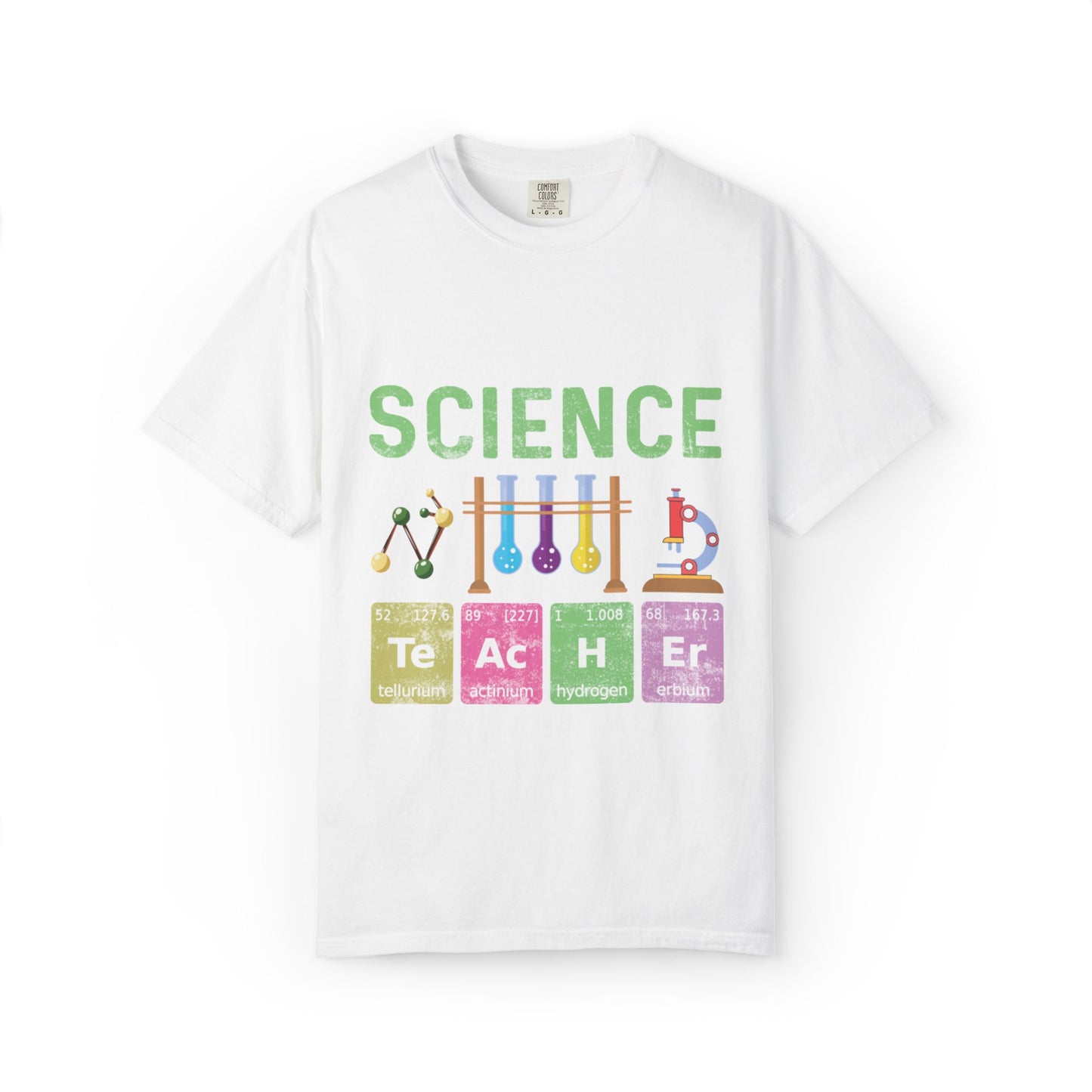 Inspirational Science Microscope Periodic Table Science Lab Chemicals Unisex Heavy Cotton T-Shirt