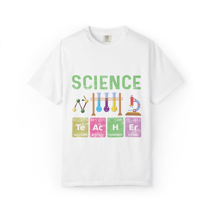 Inspirational Science Microscope Periodic Table Science Lab Chemicals Unisex Heavy Cotton T-Shirt